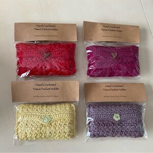 Hand Crocheted Tissue Packet Holder 🤧
